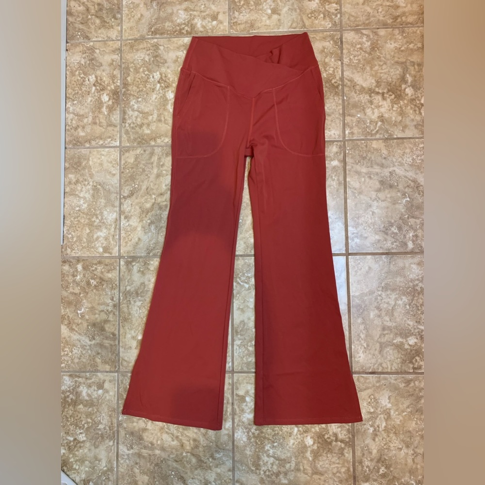 Halara Crossover Flare Leggings with Split Hem